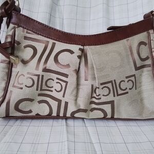 Brown and Cream Patterned Women's Bag